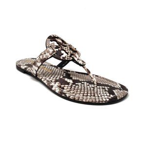 Tory Burch Embossed Leather Sandals in Warm Roccia